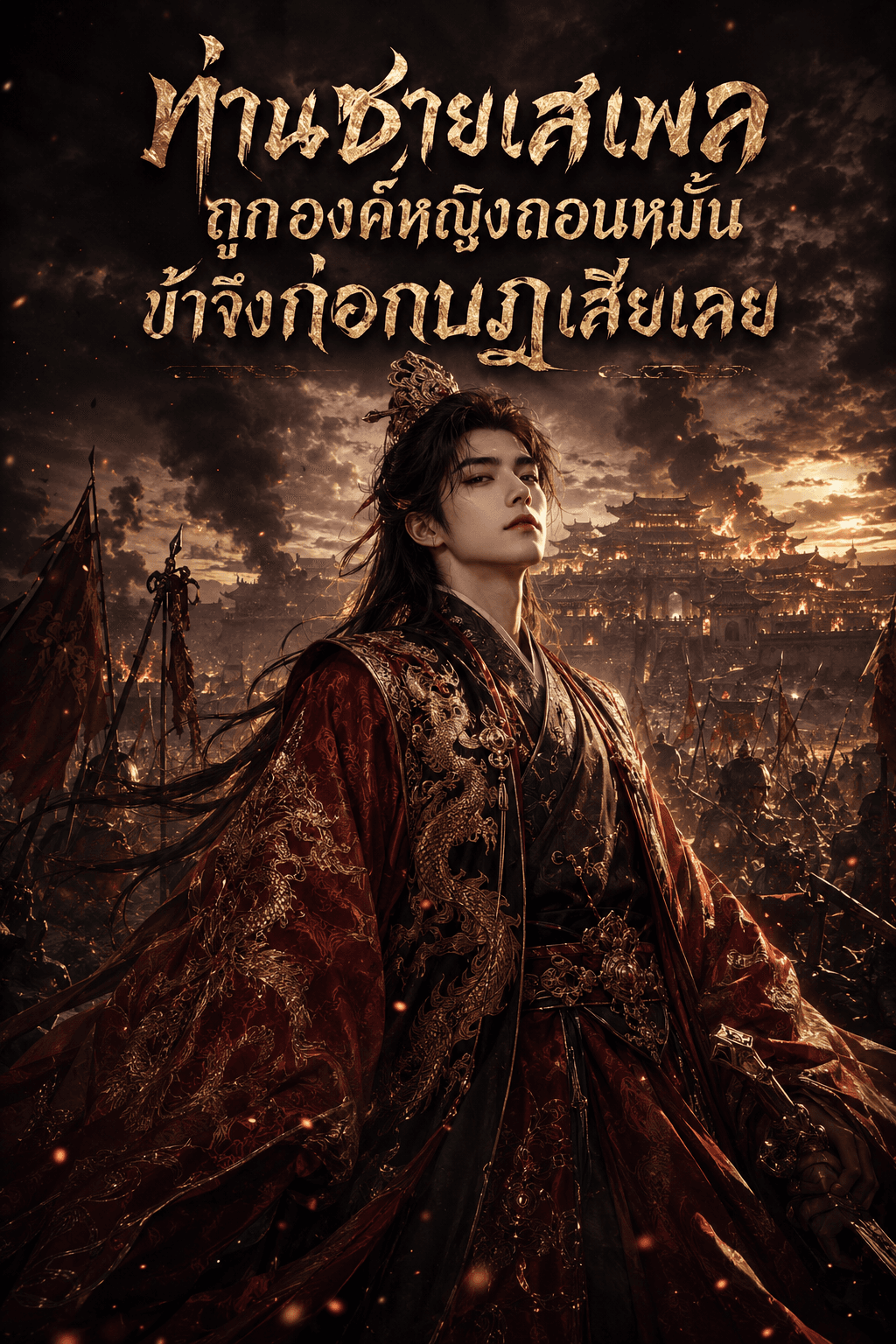 ปกนิยาย ท่านชายเสเพลถูกองค์หญิงถอนหมั้น ข้าจึงก่อกบฏเสียเลย