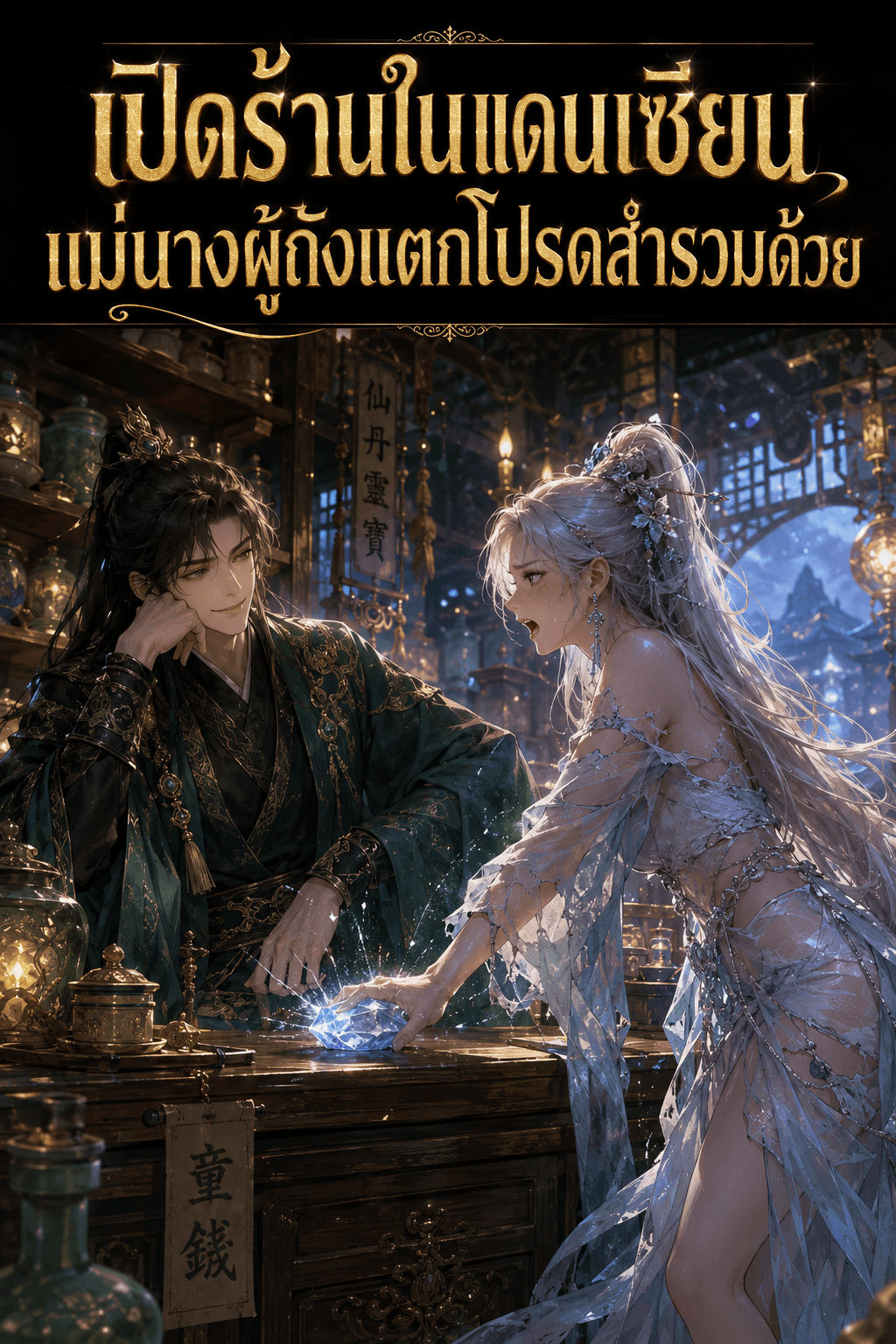 ปกนิยาย เปิดร้านในแดนเซียน แม่นางผู้ถังแตกโปรดสำรวมด้วย