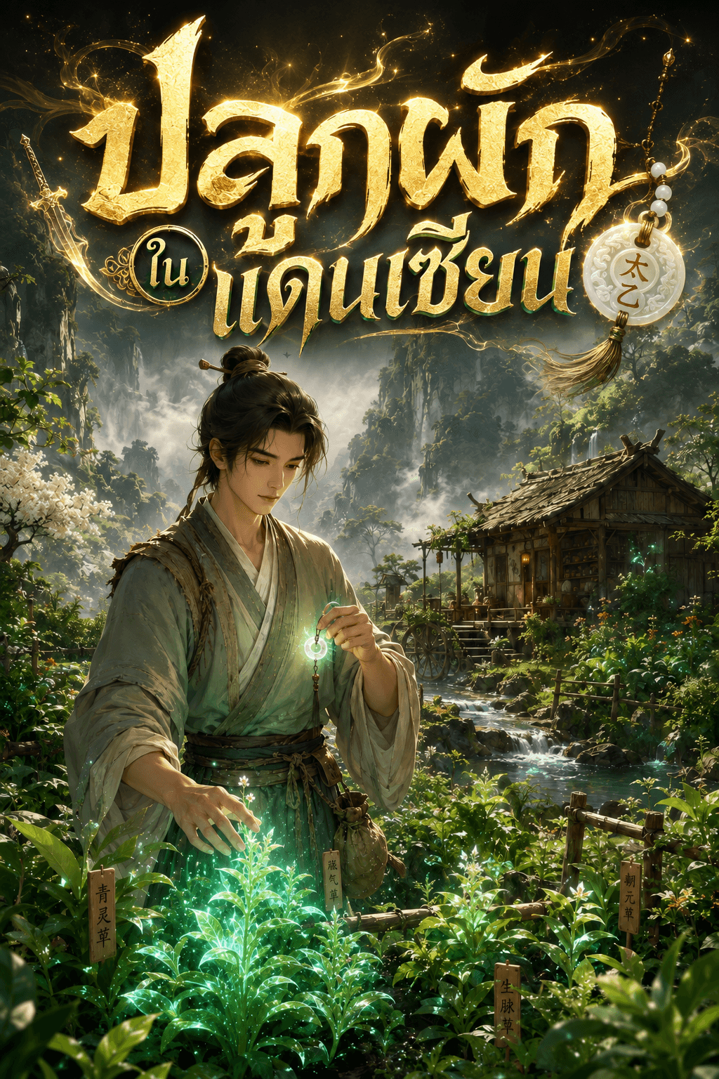 ปกนิยาย ปลูกผักในแดนเซียน